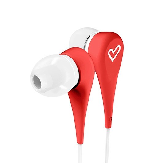 Auriculares micro energy sistem style 1+ rojo in - ear - microfono - control voz -  cable plano