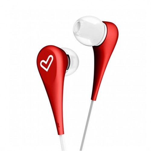 Auriculares micro energy sistem style 1+ rojo in - ear - microfono - control voz -  cable plano