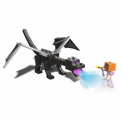 Figura mattel minecraft dragon de ender definitivo con figura