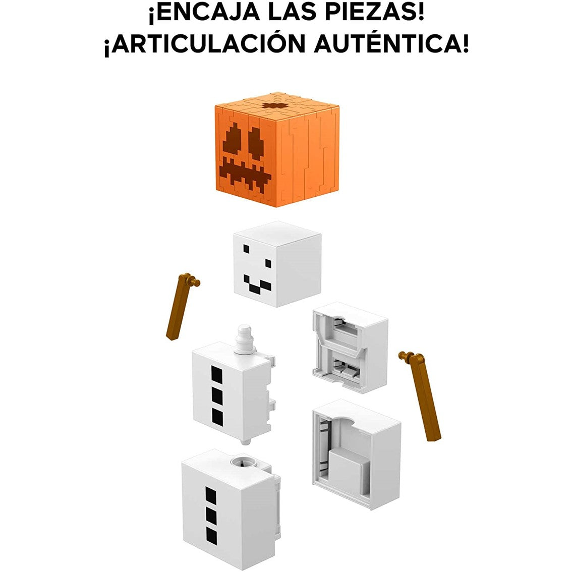 Figura mattel minecraft golem de nieve accesorios