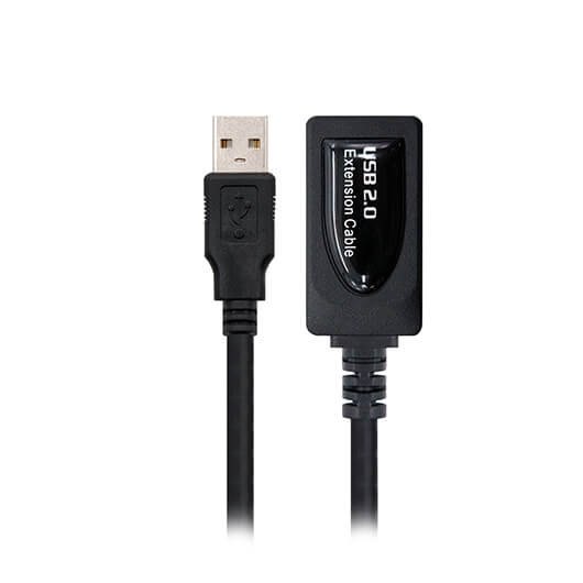 Cable amplificador de señal usb nanocable macho a hembra negro