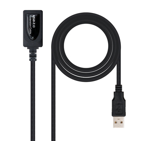 Cable amplificador de señal usb nanocable macho a hembra negro