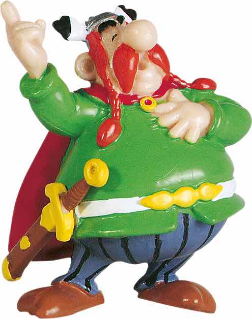 Figura plastoy asterix & obelix jefe abraracurcix pvc