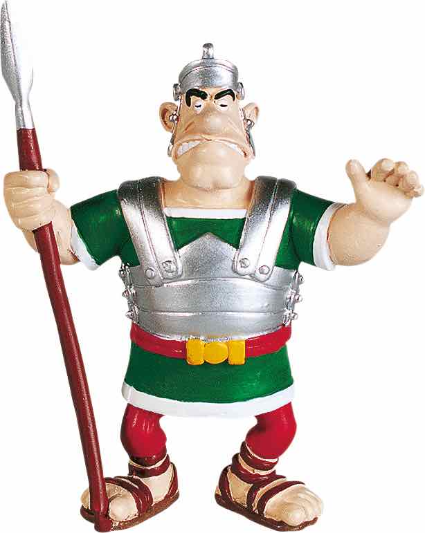 Figura plastoy asterix & obelix legionario romano con lanza pvc