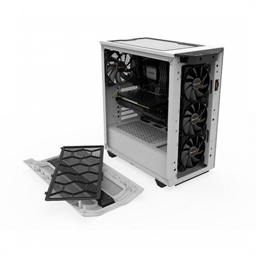 Caja ordenador gaming atx be quiet! pure base 500dx white tira led argb frontal -  cristal templado -  3x ventilador 140