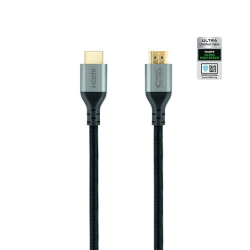 Cable hdmi 2.1 nanocable ultra high speed 2m -  macho - macho -  alta velocidad -  8k -  3d -  48gbps -  negro