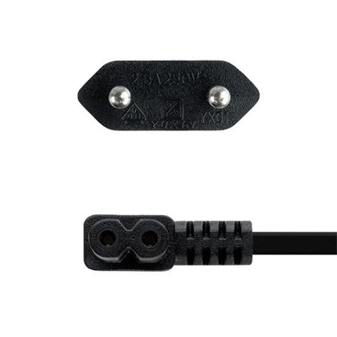Cable alimentacion tipo philip nanocable 1.8m negro 1.8m - cee7 - 16 - m - c7 - acodado