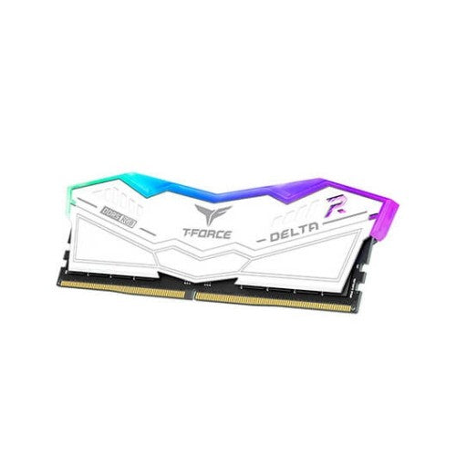 Memoria ram ddr5 32gb 2x16gb teamgroup delta - 6200mhz -  pc5 49600 - white rgb - cl 38 - 1.25v