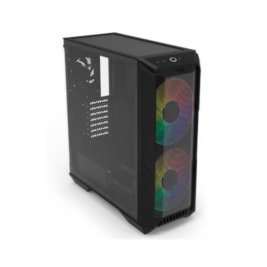 Caja ordenador gaming atx coolermaster haf 500 cristal templado -  2 x 200cm argb frontal -  1 x 120cm trasero argb -  1 x fan gpu