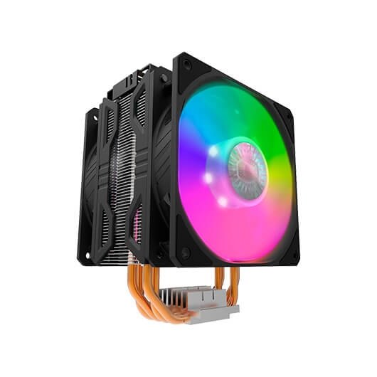 Ventilador disipador coolermaster hyper 212 turbo argb 2 x 120mm argb -  altura 159mm -  multisocket