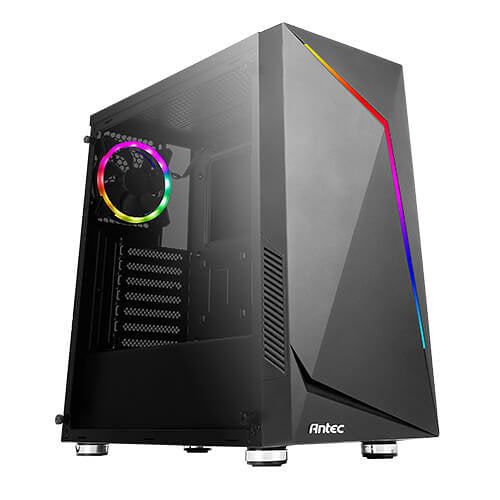 Caja ordenador gaming antec nx300 atx 2 x usb 2.0 1 x usb 3.0 sin fuente negro argb