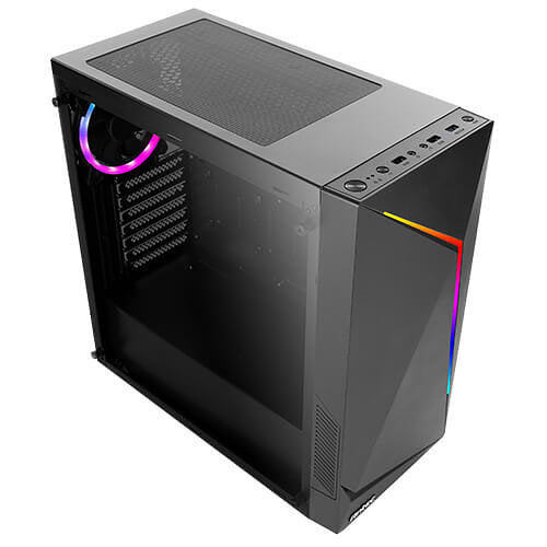 Caja ordenador gaming antec nx300 atx 2 x usb 2.0 1 x usb 3.0 sin fuente negro argb