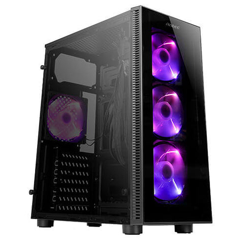 Caja ordenador gaming antec nx210 atx 2 x usb 2.0 1 x usb 3.0 sin fuente negro argb