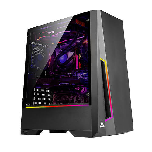 Caja ordenador gaming antec dp501 atx 2 x usb 3.2 sin fuente argb negro