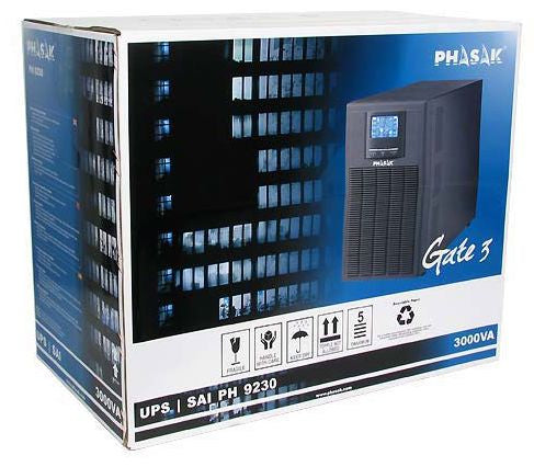 Phasak sai - ups 3000va ph 9230 - online - lcd - snmp - doble conversión