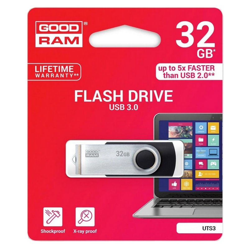 Memoria usb 3.0 goodram 32gb uts3 negro