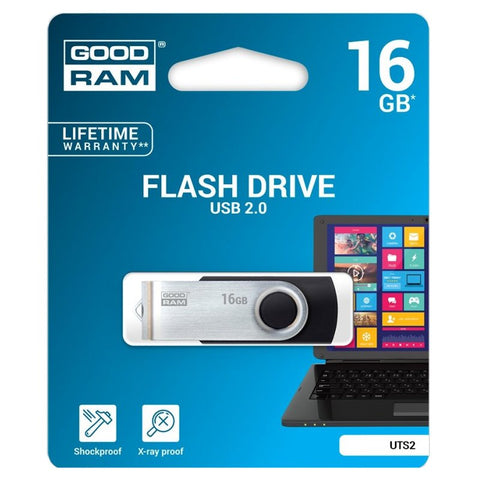 Memoria usb 2.0 goodram 16gb uts2 negro