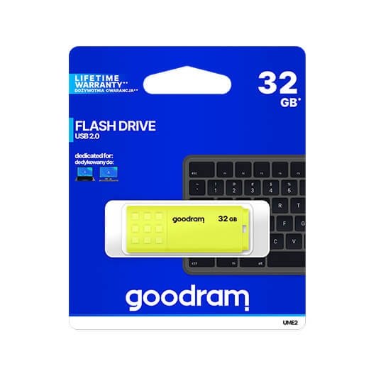 Memoria usb 2.0 goodram 32gb ume2 amarillo