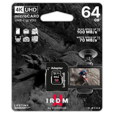 Tarjeta de memoria micro sd goodram 64gb irdm cl10 uhs - i u3