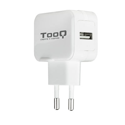 Cargador de pared tooq usb -  12w -  blanco