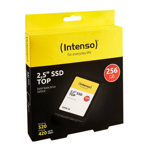 Disco duro interno solido ssd intenso top performance 256gb 2.5pulgadas sata3