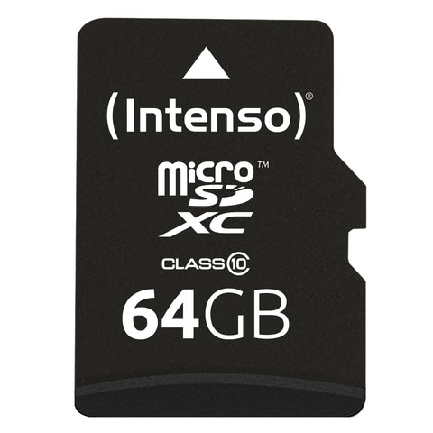 Tarjeta micro sd intenso 64gb cl10 + adaptador sd