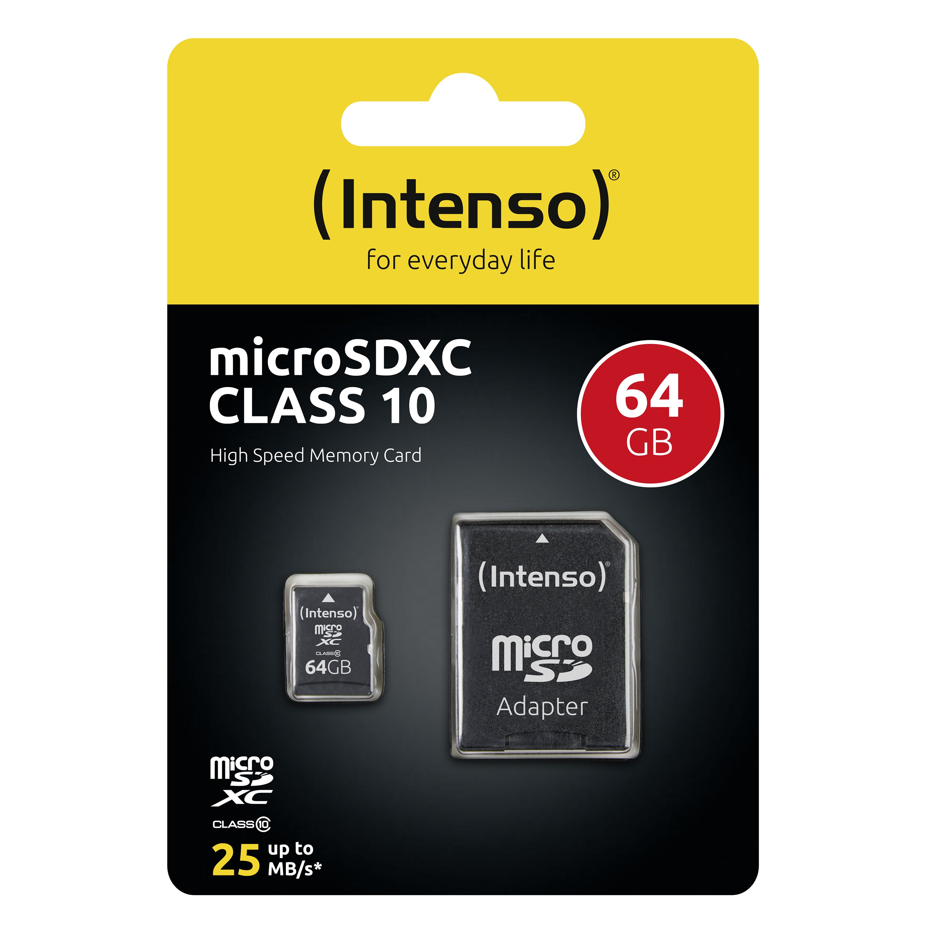 Tarjeta micro sd intenso 64gb cl10 + adaptador sd