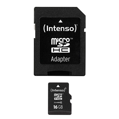 Tarjeta microsd intenso 16gb cl10 + adaptador sd