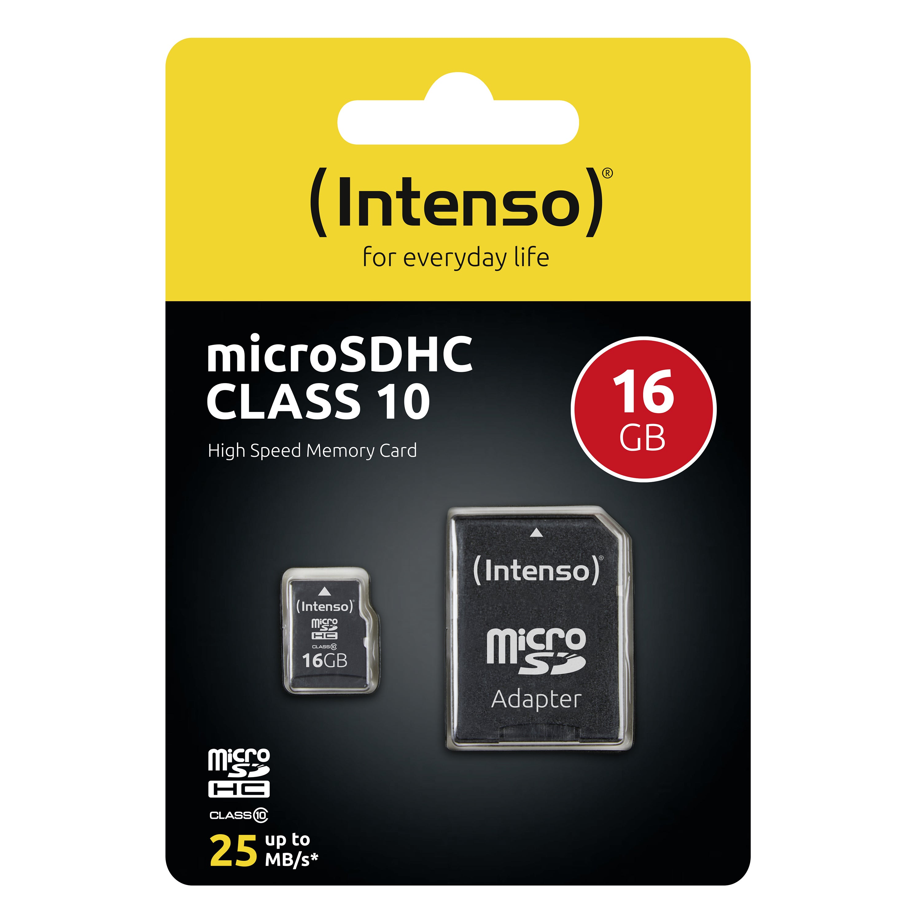 Tarjeta microsd intenso 16gb cl10 + adaptador sd