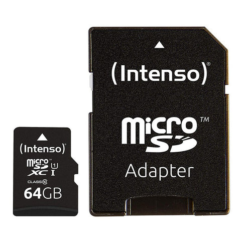 Tarjeta micro sd intenso 64gb uhs - i cl10 pro + adaptador sd