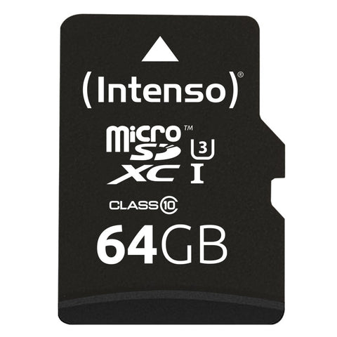 Tarjeta micro sd intenso 64gb uhs - i cl10 pro + adaptador sd