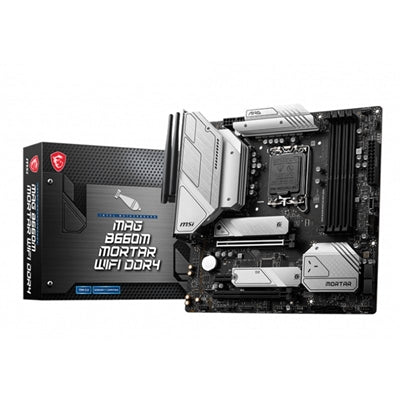 Placa base msi mag b660m mortar wifi ddr4  m - atx -  4x ddr4 -  6x sata6 -  1x usb tipo c -  1x usb 3.2 -  4x usb2.0 911 - 7d42 - 004