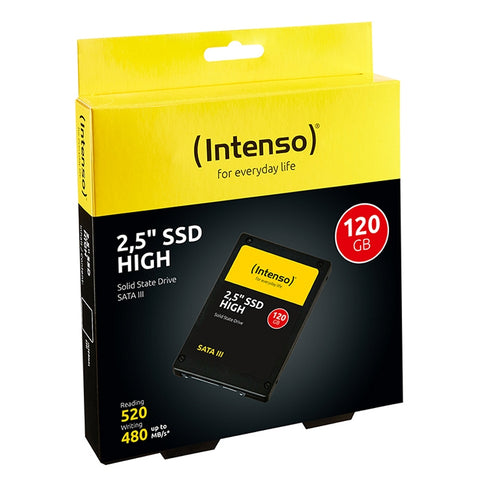 Disco duro interno solido ssd intenso high 120gb 2.5pulgadas sata3