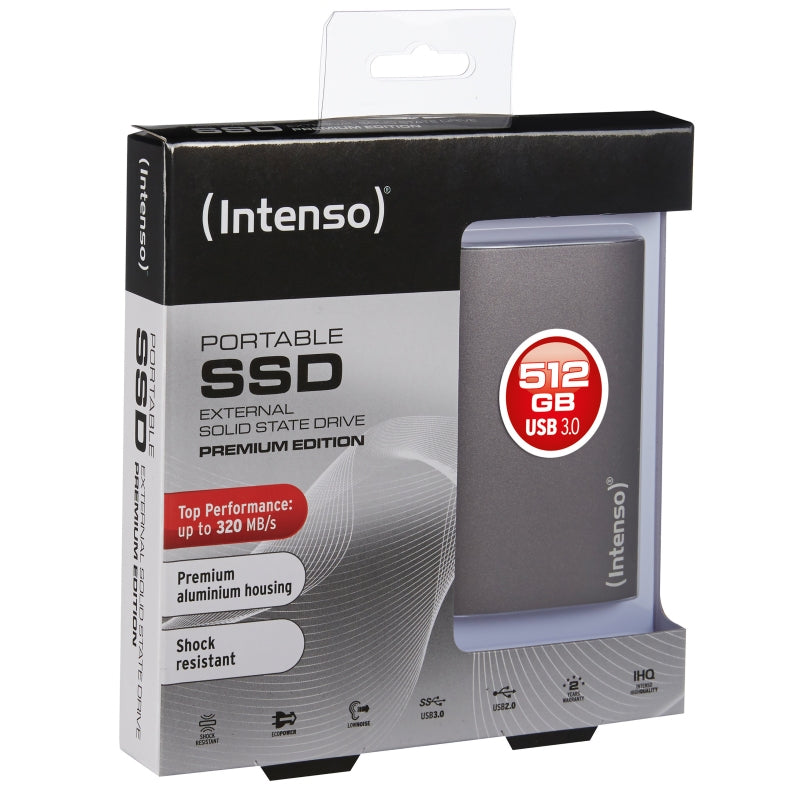 Disco duro externo solido ssd intenso 512gb premium edition 1.8pulgadas