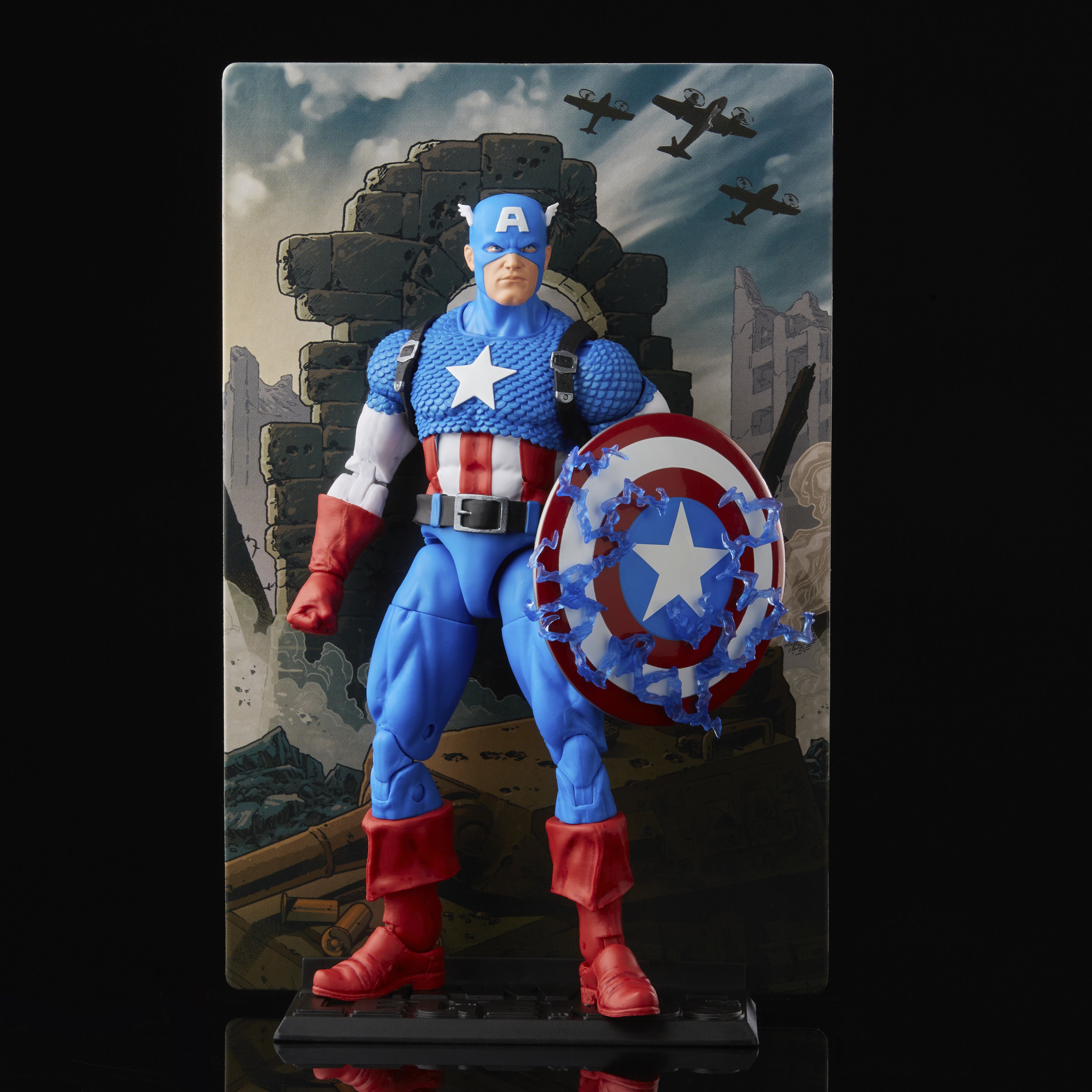 Figura hasbro capitan america 15 cm 20 aniversario serie 1 marvel legends f34395l0