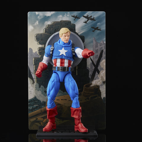 Figura hasbro capitan america 15 cm 20 aniversario serie 1 marvel legends f34395l0