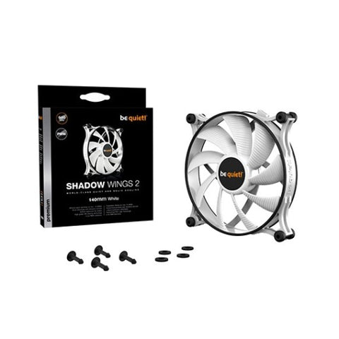 Ventilador 140x140 be quiet shadow wings 2 pwm white 900rpm -  pwm