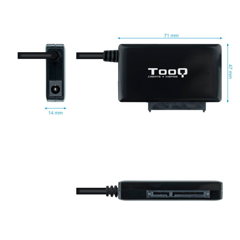 Adaptador usb 3.0 tooq para discos 2.5pulgadas - 3.5pulgadas