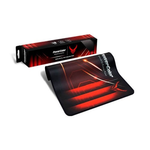 Alfombrilla powercolor red devil gaming 800mm x 300mm -  polyester -  base antideslizante