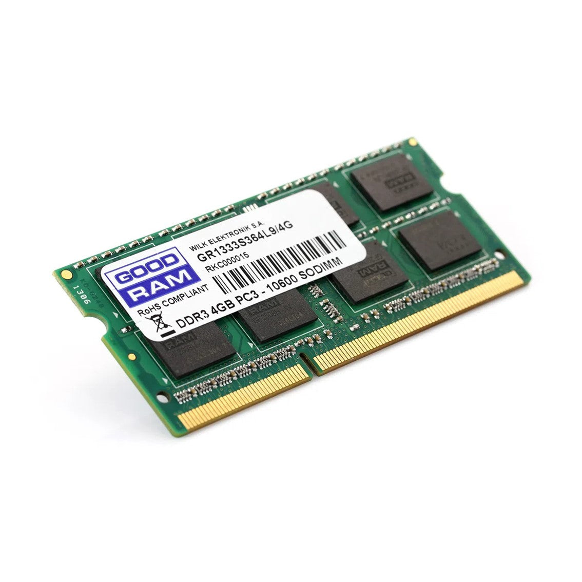 Memoria ram ddr3 goodram 4gb - 1333mhz - pc4 - 10600 - sodimm - cl9 - 1.5v