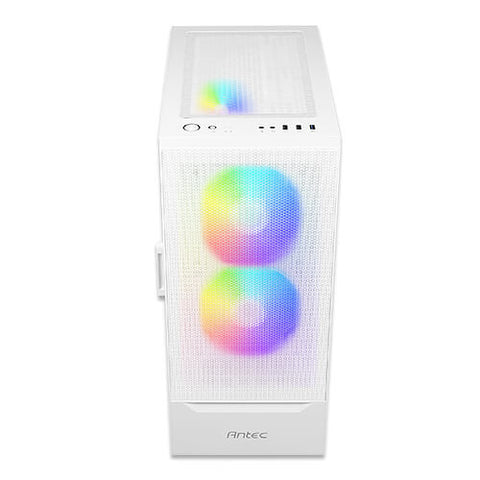 Caja ordenador gaming antec nx410 atx 2 x usb 2.0 1 x usb 3.0 sin fuente blanco rgb