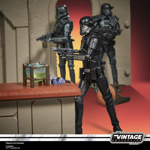 Set nevarro cantina + figura hasbro 9 -5 cm death trooper the mandalorian star wars vintage f39025