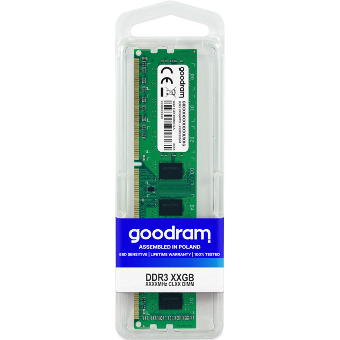 Memoria ram ddr3 goodram 8gb - 1600mhz - pc4 - 12800