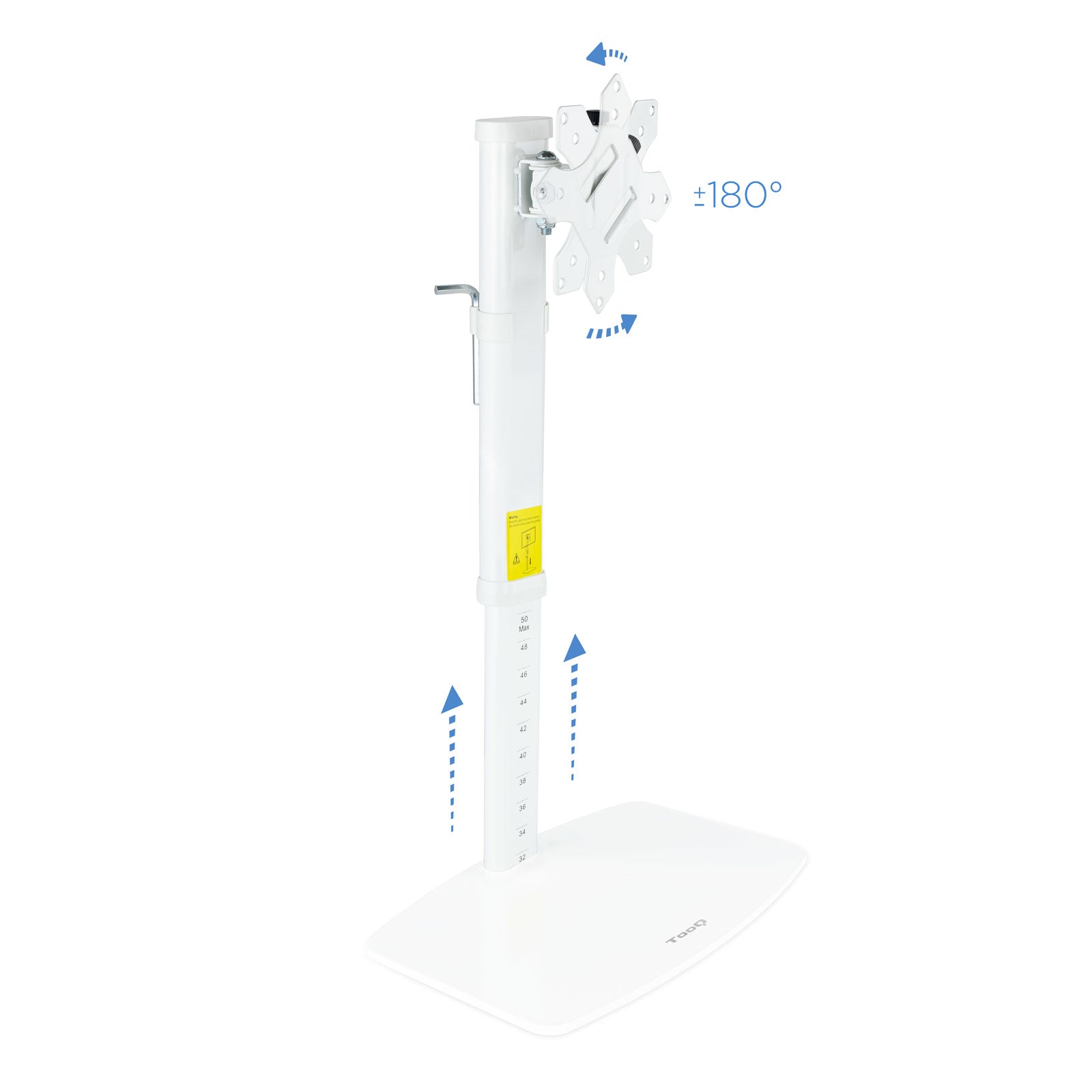 Soporte de mesa tv tooq 17 - 27pulgadas blanco