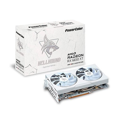 Tarjeta grafica powercolor radeon rx 6650xt hellhound 8gb gddr6 white