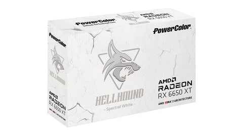 Tarjeta grafica powercolor radeon rx 6650xt hellhound 8gb gddr6 white