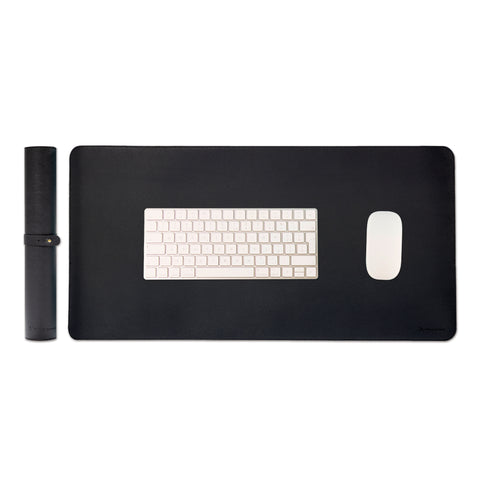 Phoenix matepad alfrombrilla ratón pu 80 x 40 cm antideslizante impermeable materíal simil cuero negra