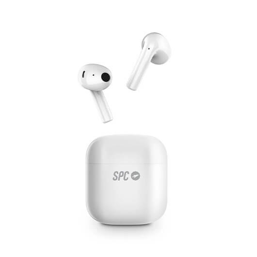 Auricularesmicro spc zion studio blanco bluetooth -  estuche de carga -  ipx4