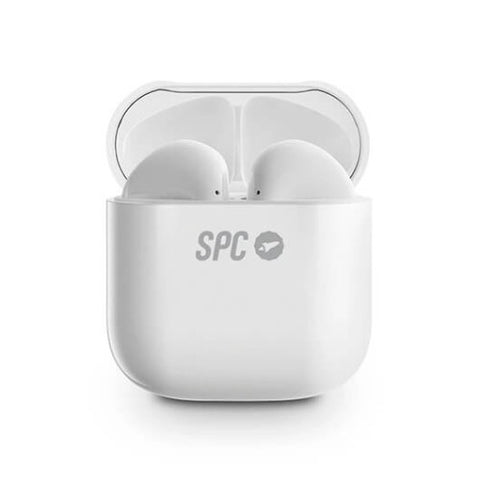 Auricularesmicro spc zion studio blanco bluetooth -  estuche de carga -  ipx4