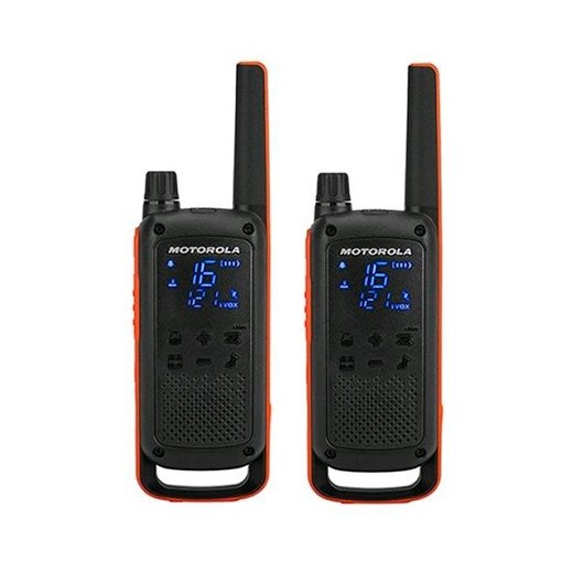 Walkie talkie motorola tlkr - t82  negro packs 2 pmr446 -  10km -  16 canales -  clip cinturon